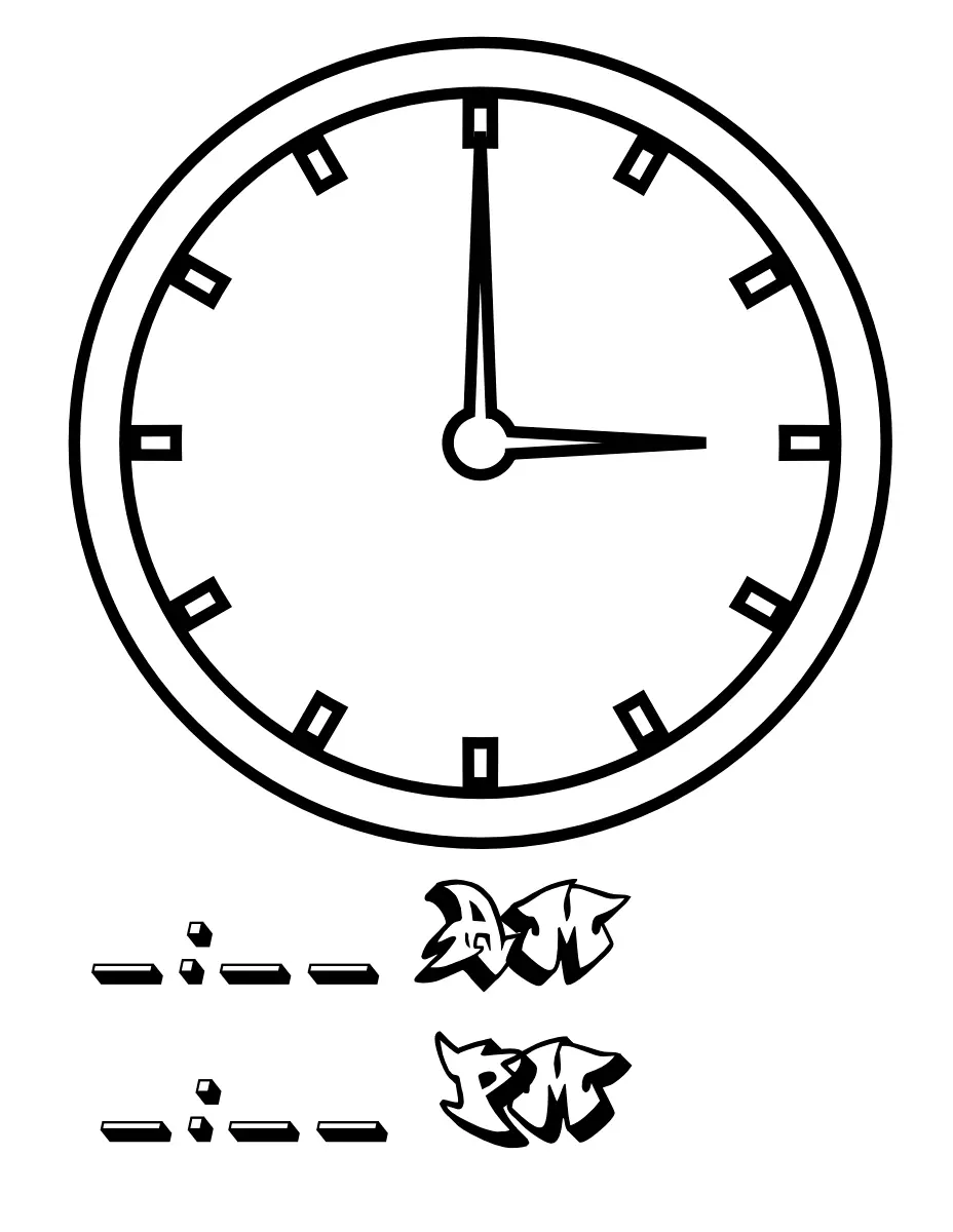 Desenhos de Relogio Para Colorir 46