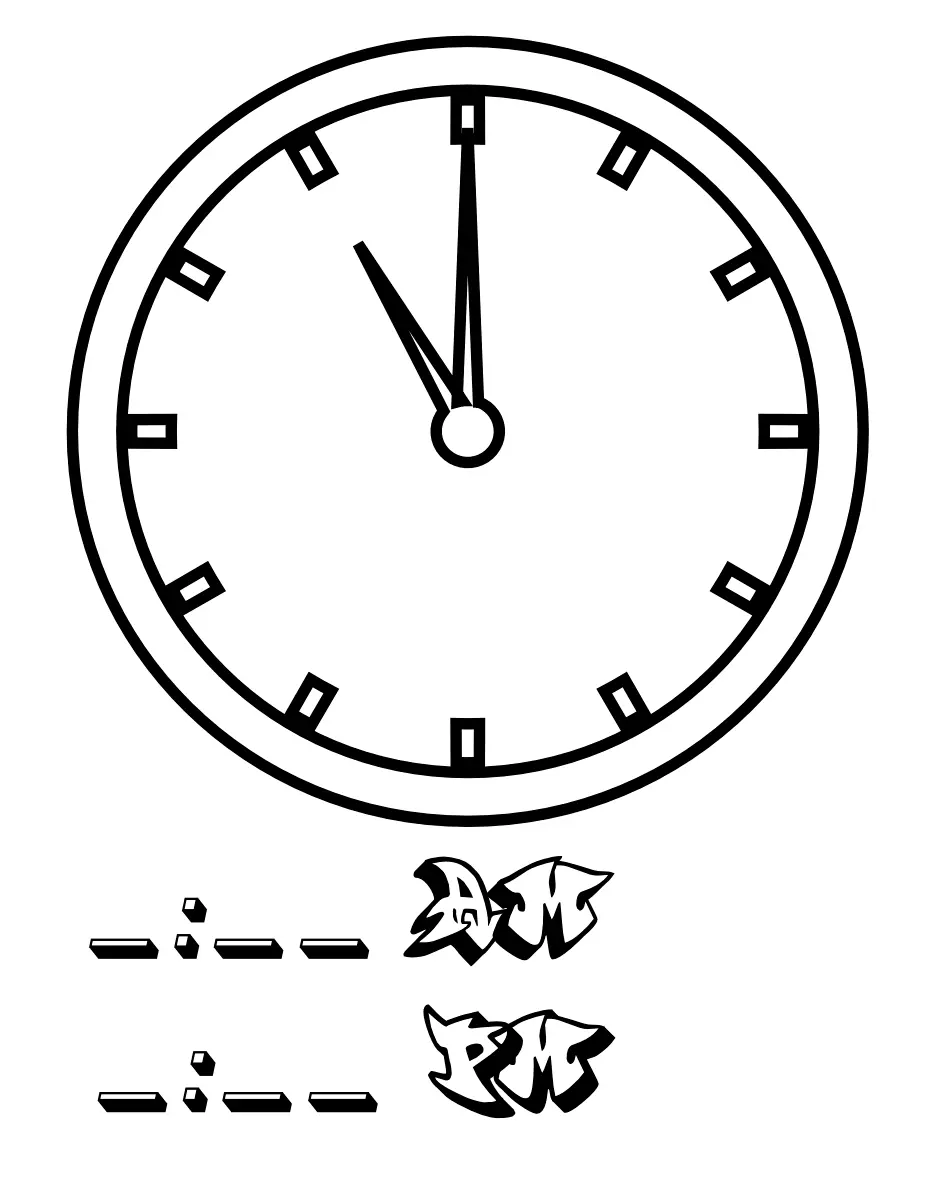 Desenhos de Relogio Para Colorir 67