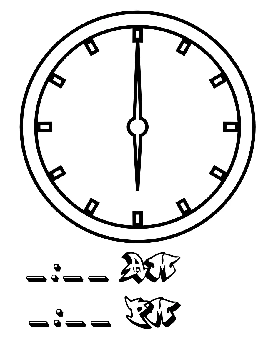 Desenhos de Relogio Para Colorir 80