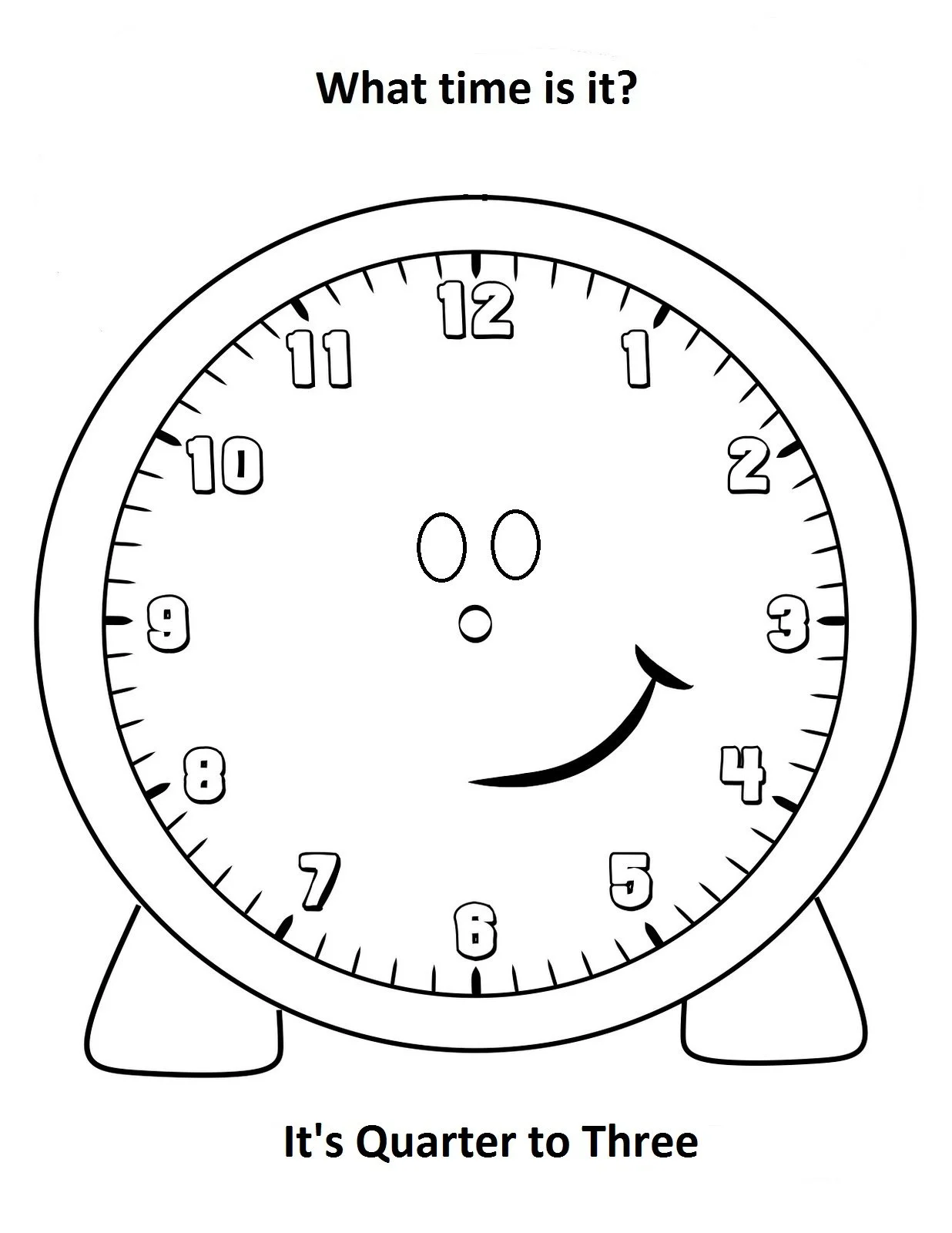 Clock Coloring Pages