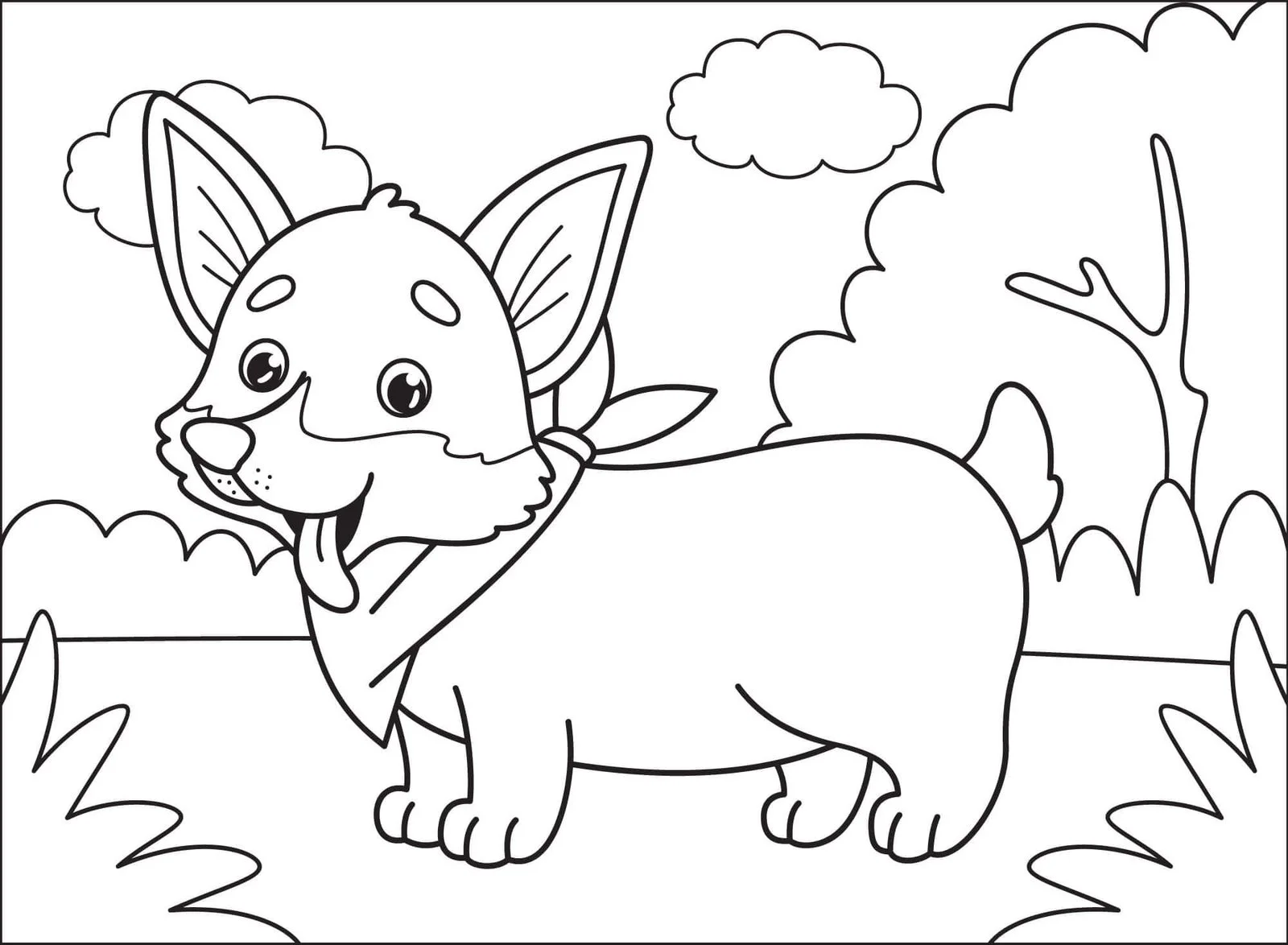 Corgi Para Colorir 34