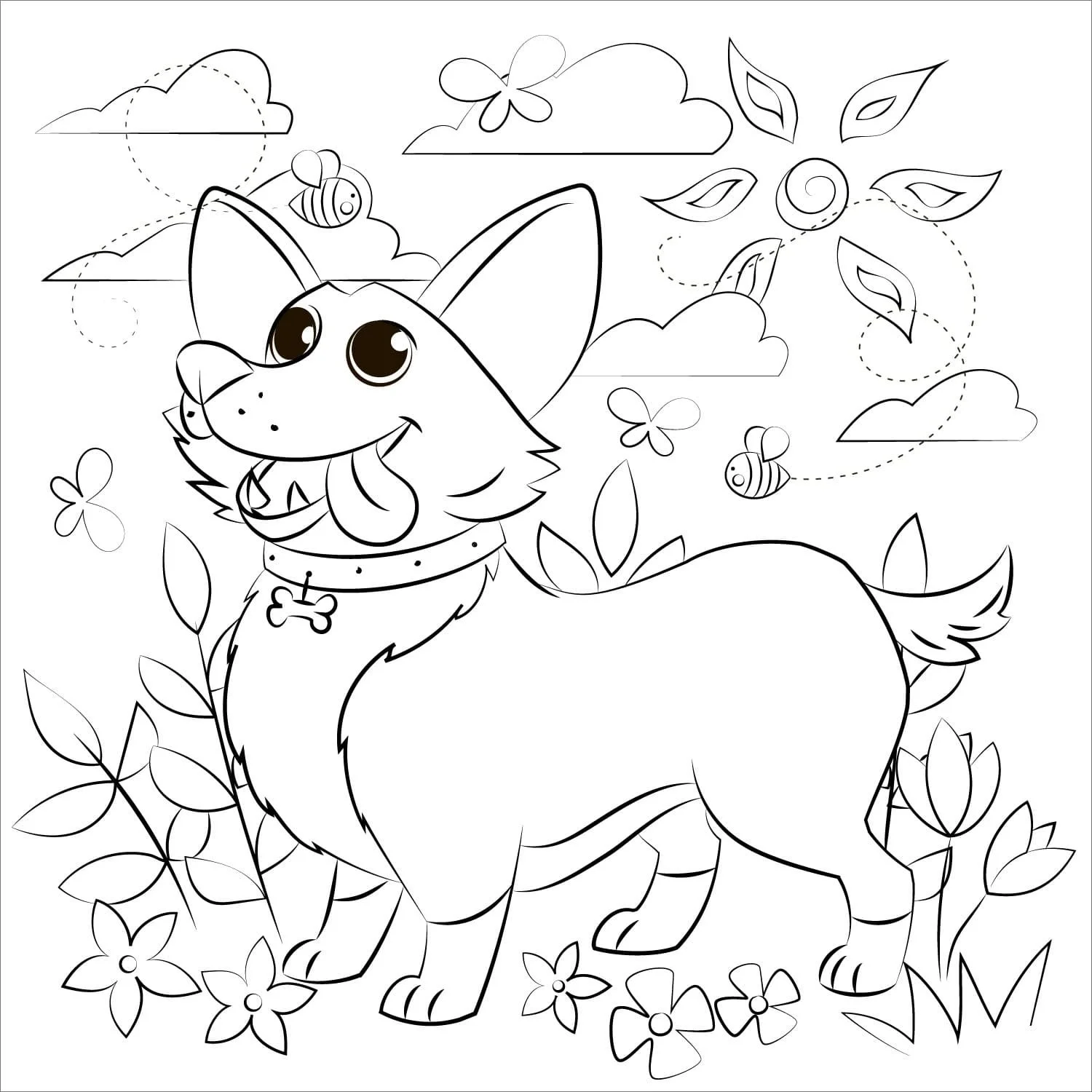 Corgi Para Colorir 46
