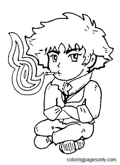 Cowboy Bebop Para Colorear 21