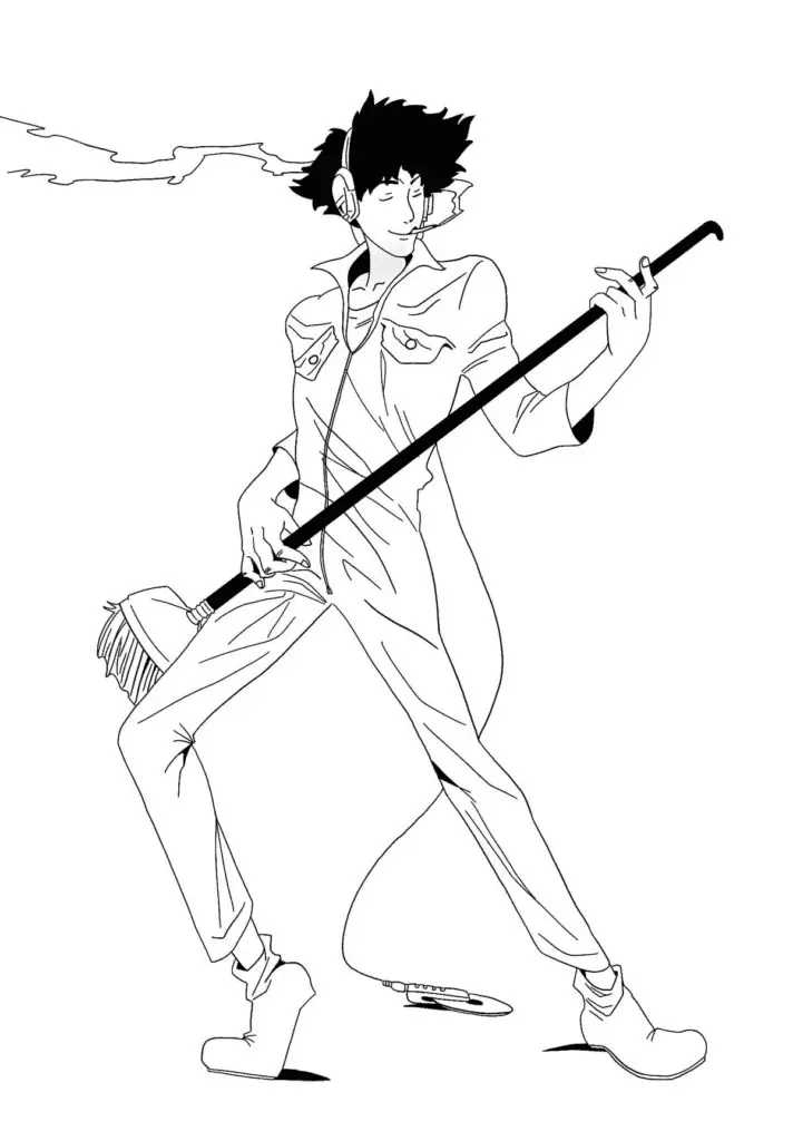 Cowboy Bebop Para Colorear 3