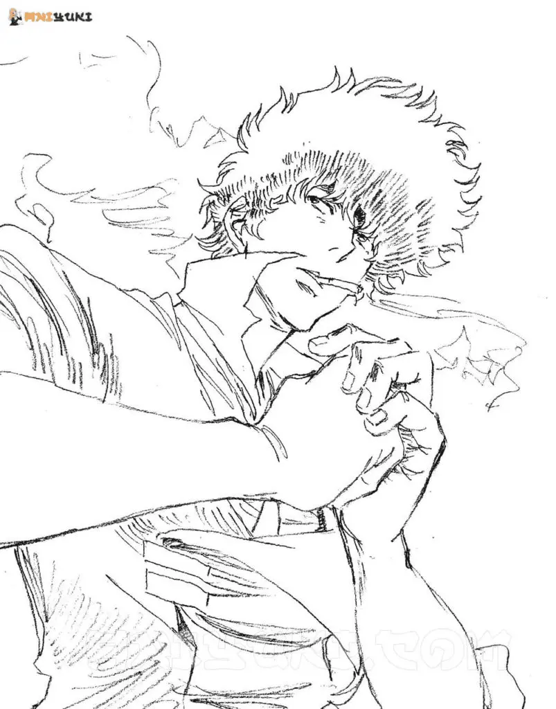 Cowboy Bebop Para Colorear 7
