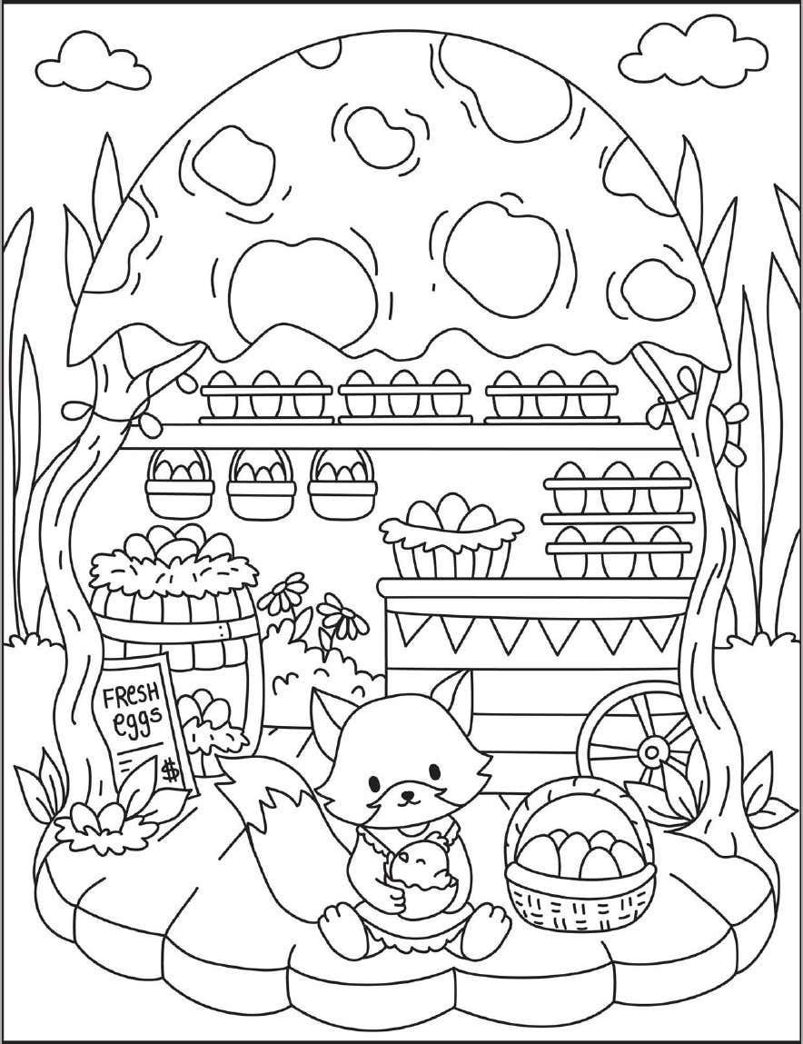 Cozy Nooks Digital Coloring Pages