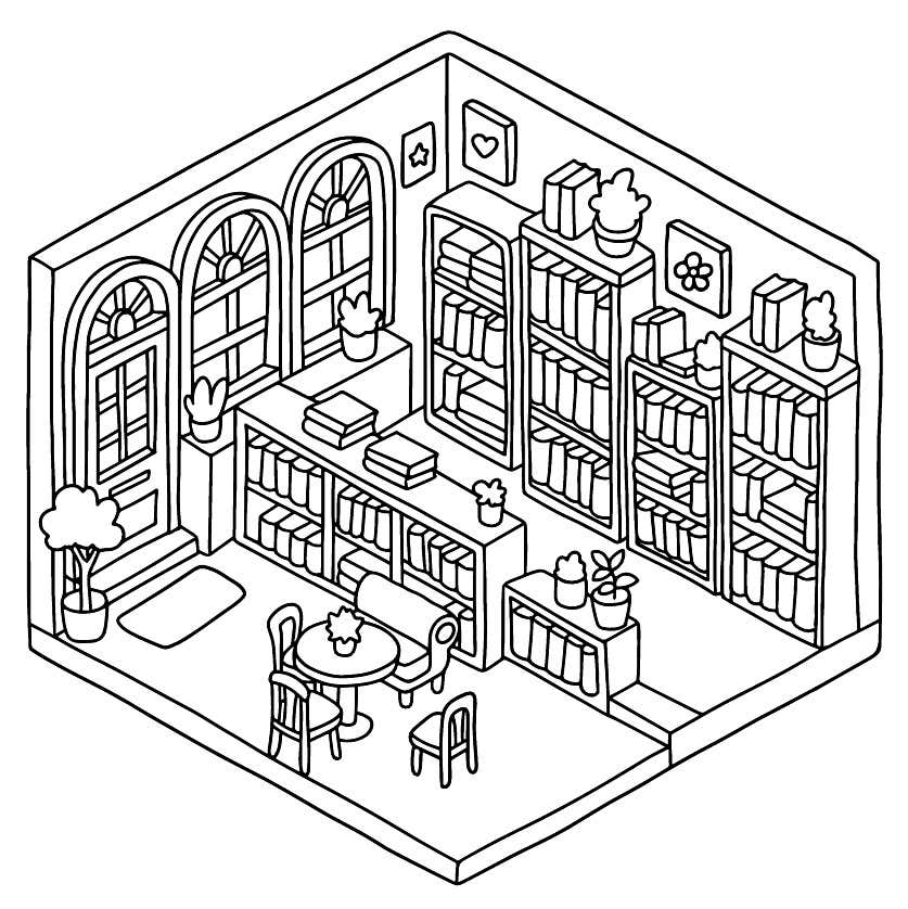 Cozy Retreats Coloring Pages