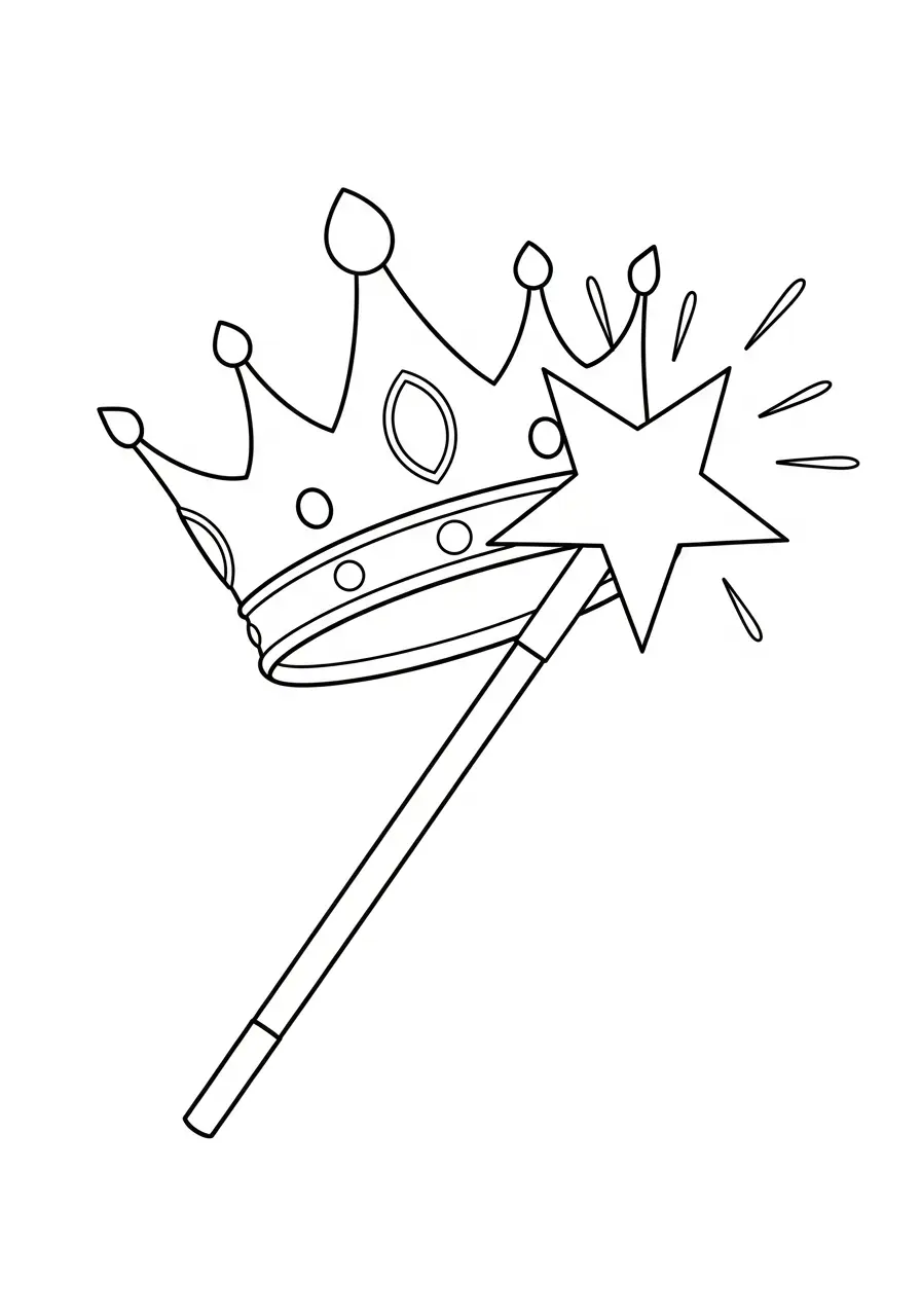 Crown Coloring Pages 4