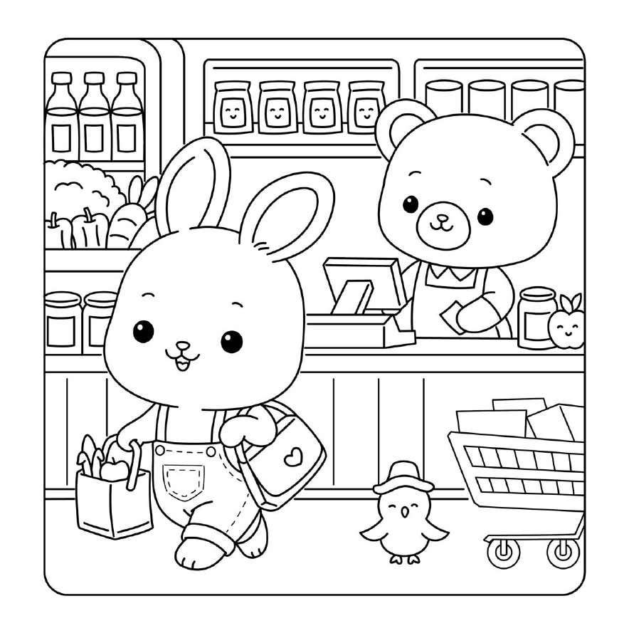 Cuddly Friends Coloring Pages 13