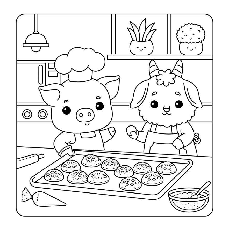 Cuddly Friends Coloring Pages 18