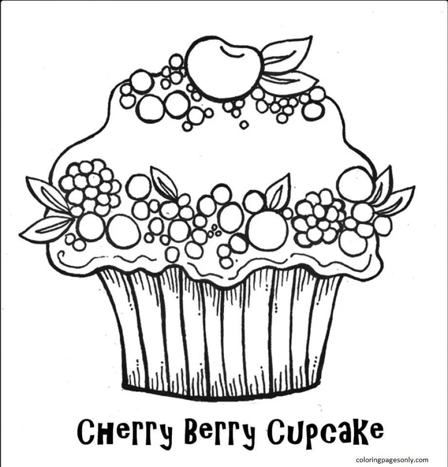 Desenhos de Cupcake Para Colorir 14