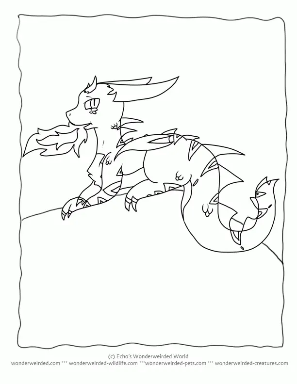 Niedliche Drachen Ausmalbilder 13