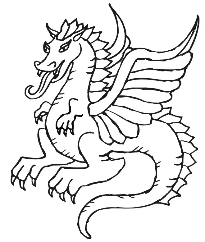 Niedliche Drachen Ausmalbilder 15