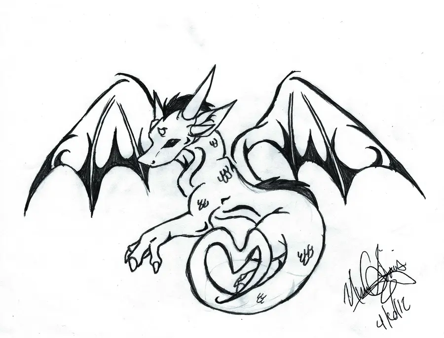 Niedliche Drachen Ausmalbilder 20