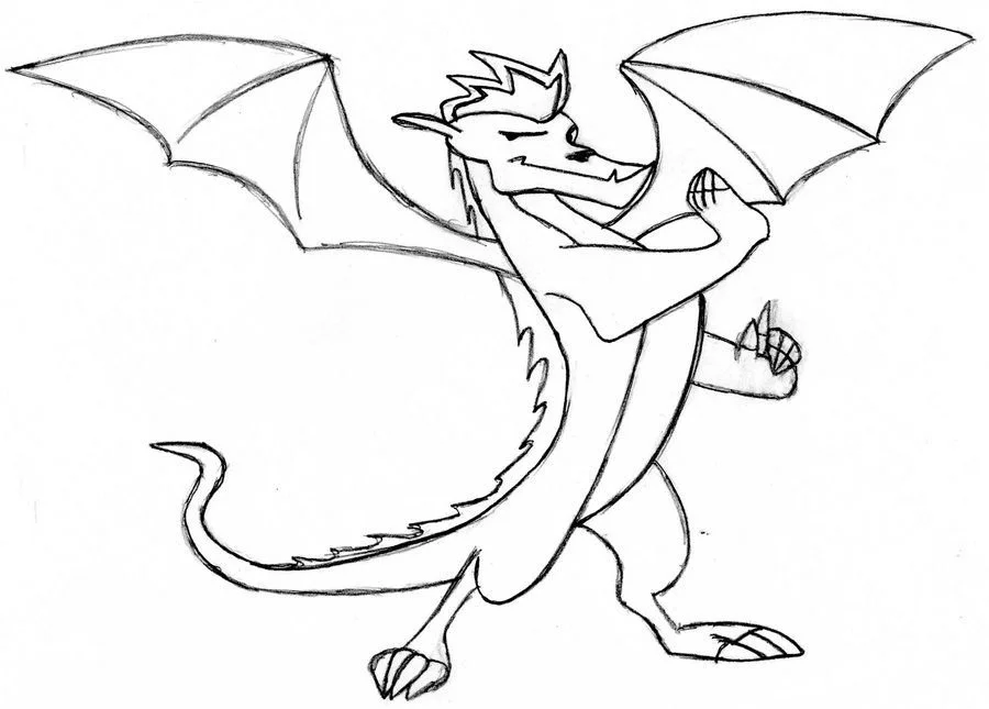 Niedliche Drachen Ausmalbilder 4
