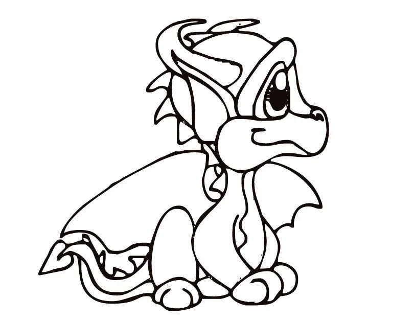 Niedliche Drachen Ausmalbilder 6