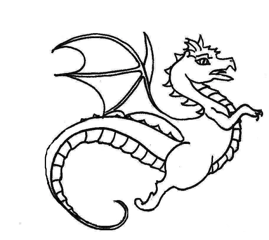 Niedliche Drachen Ausmalbilder 9