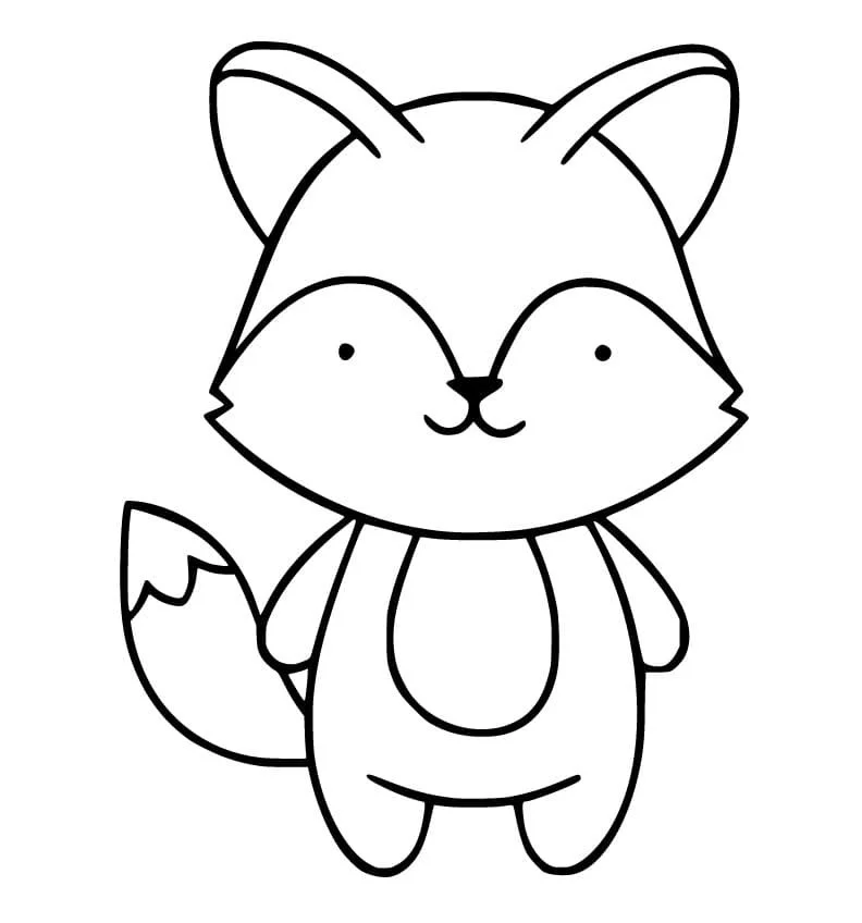 Cute Fox Coloring Pages