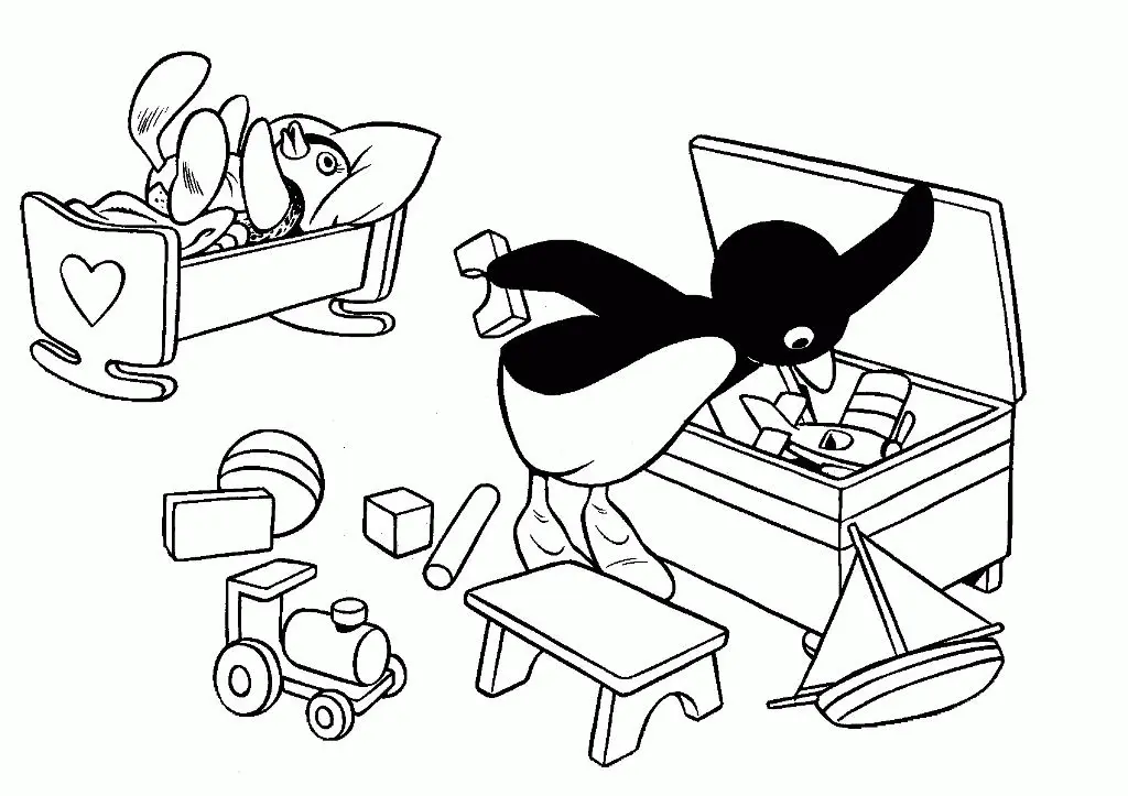 Desenhos de Pinguim Fofo Para Colorir 32
