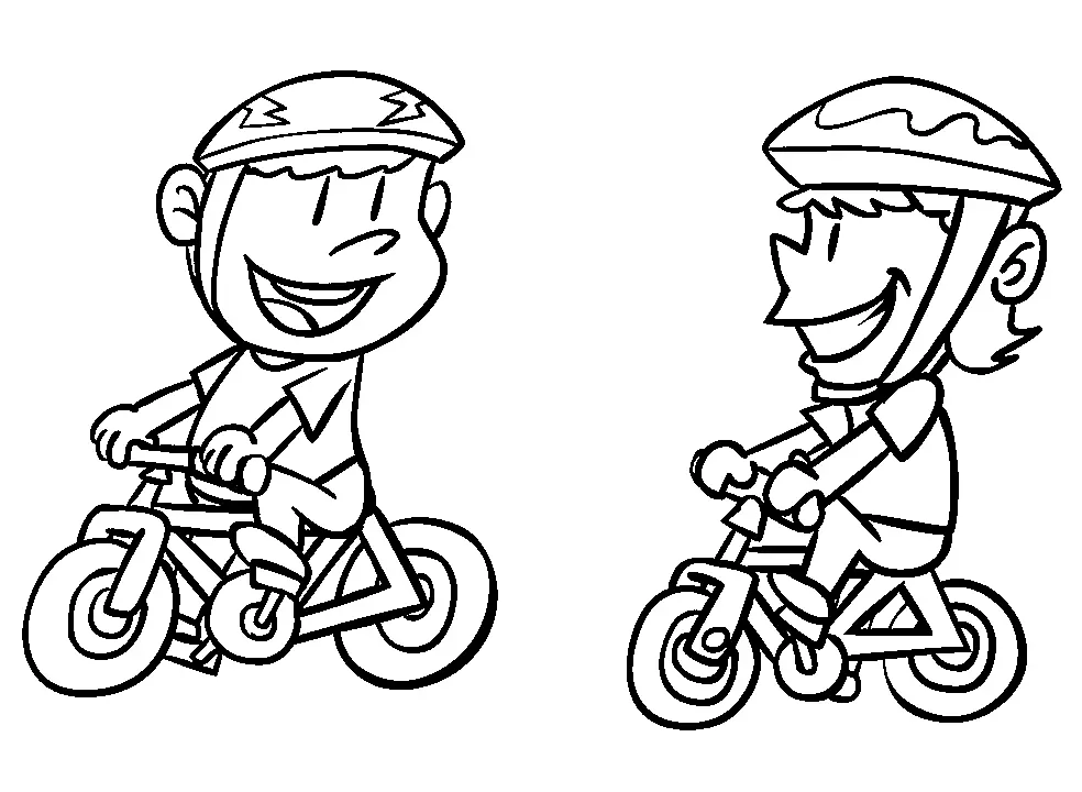 Cycling Coloring Pages 1