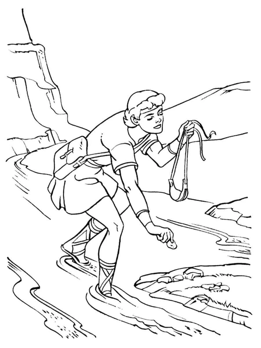 David und Goliath Ausmalbilder 17