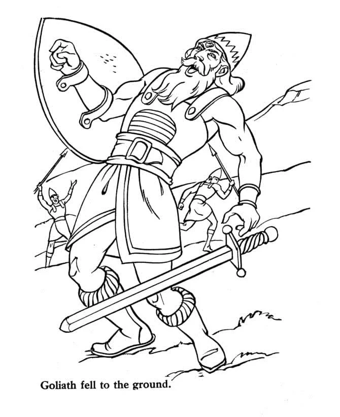 David und Goliath Ausmalbilder 37
