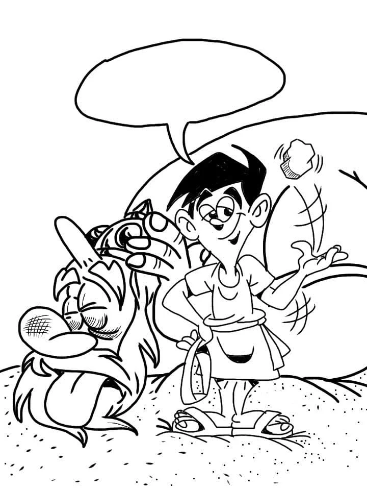 David und Goliath Ausmalbilder 8