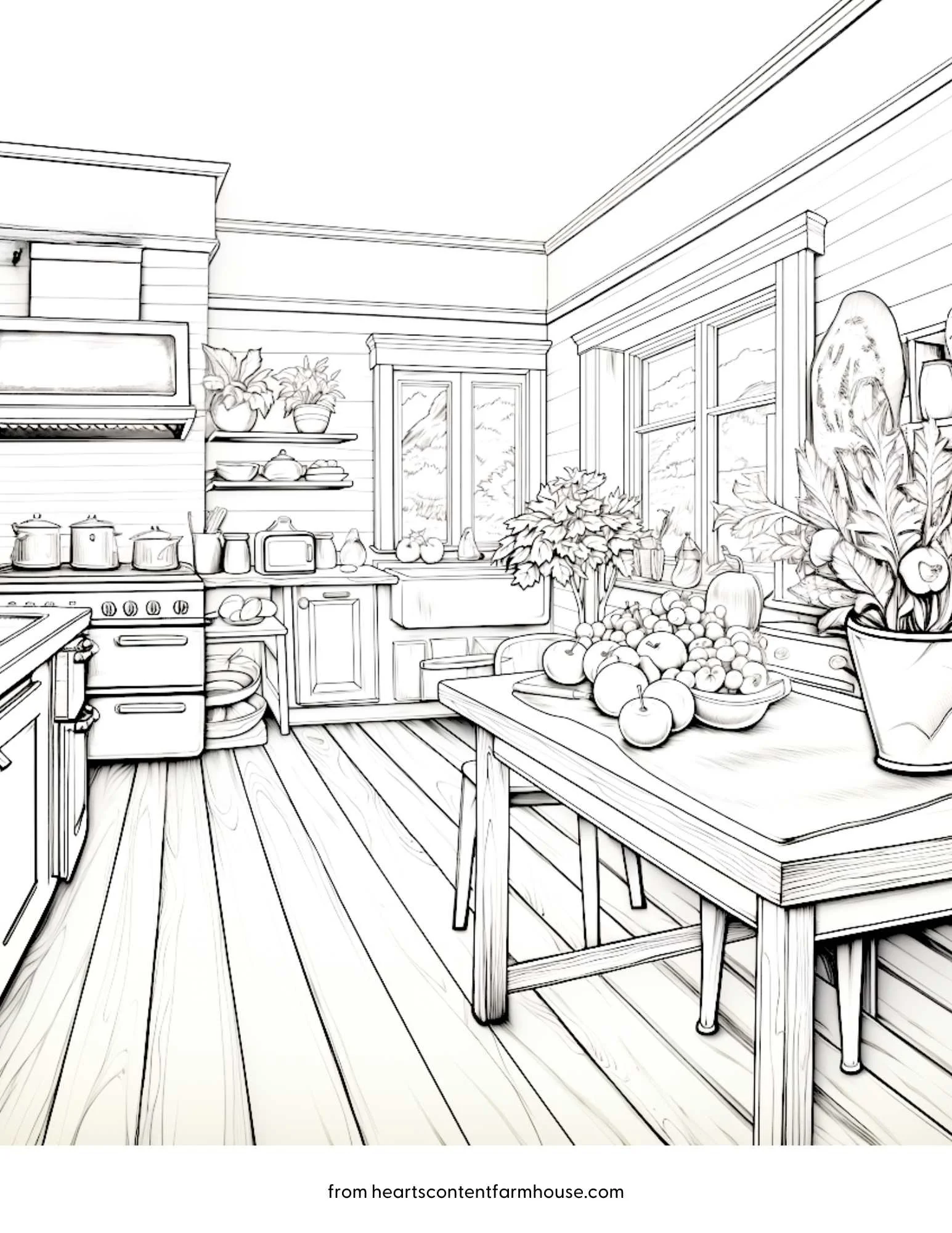 Dining Room Coloring Pages 13