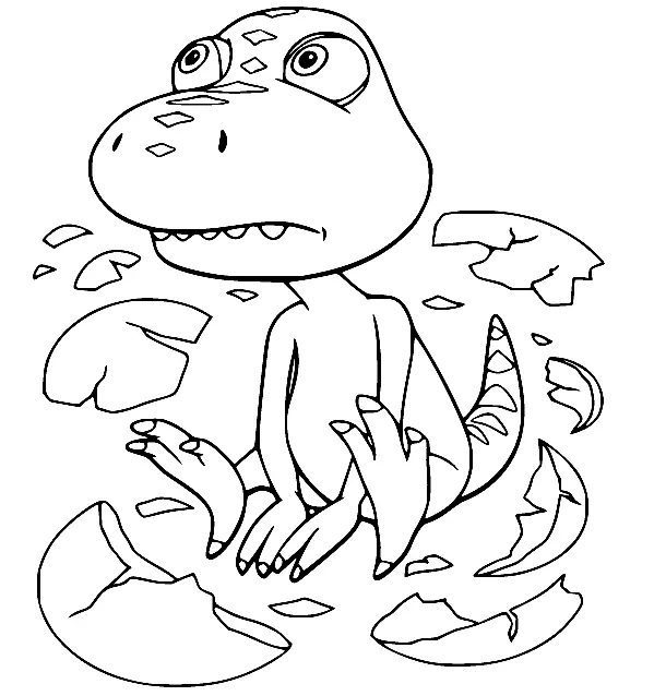 Dinosaurierzug Ausmalbilder