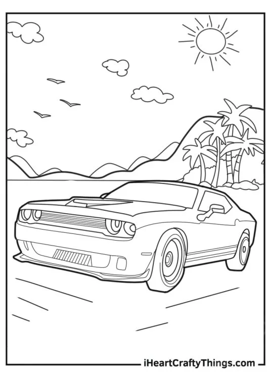 Dodge Hellcat Ausmalbilder 8