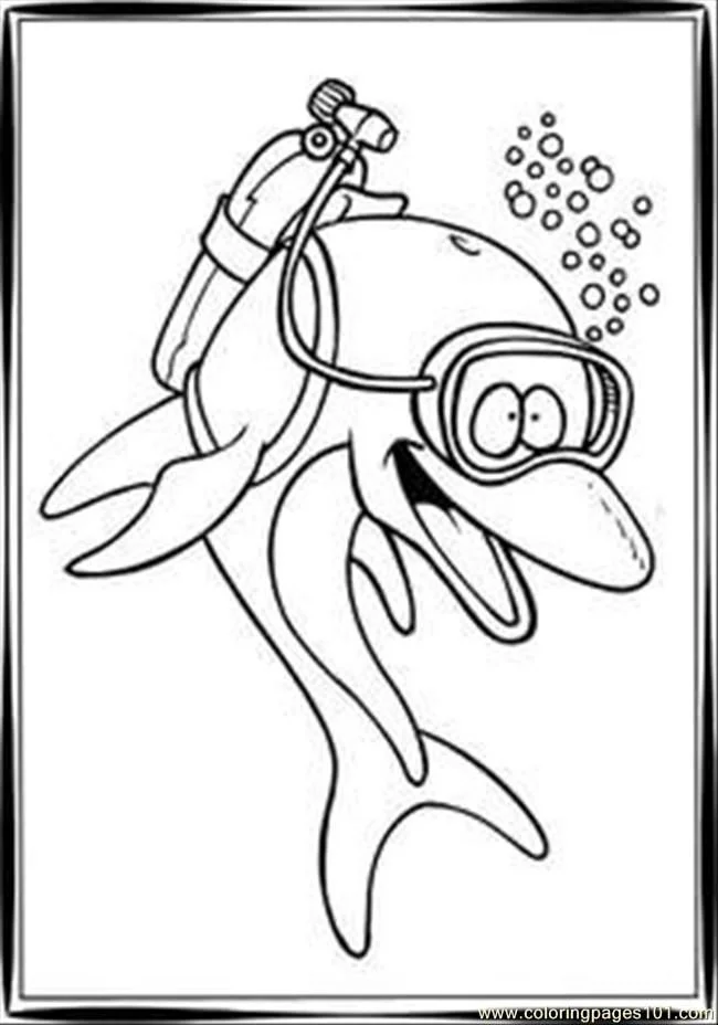 Desenhos de Golfinhos Para Colorir 30