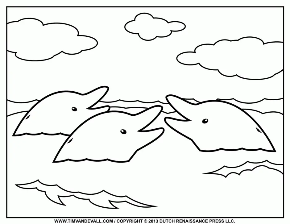 Desenhos de Golfinhos Para Colorir 61
