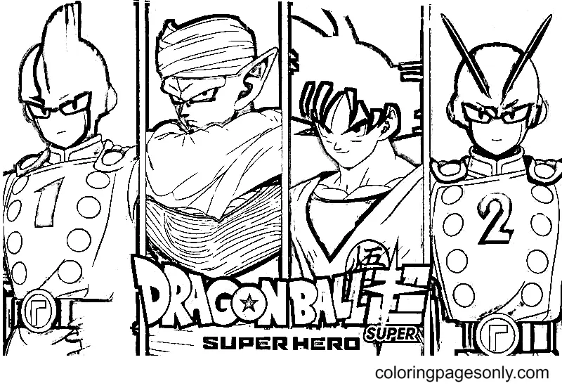 Dragon Ball Super Super Hero Para Colorear 5