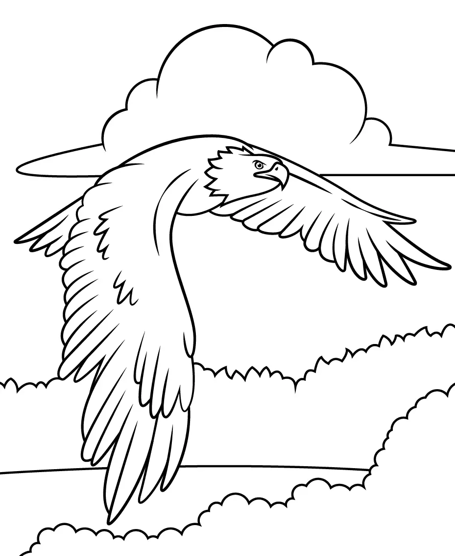 Eagle Coloring Pages 14