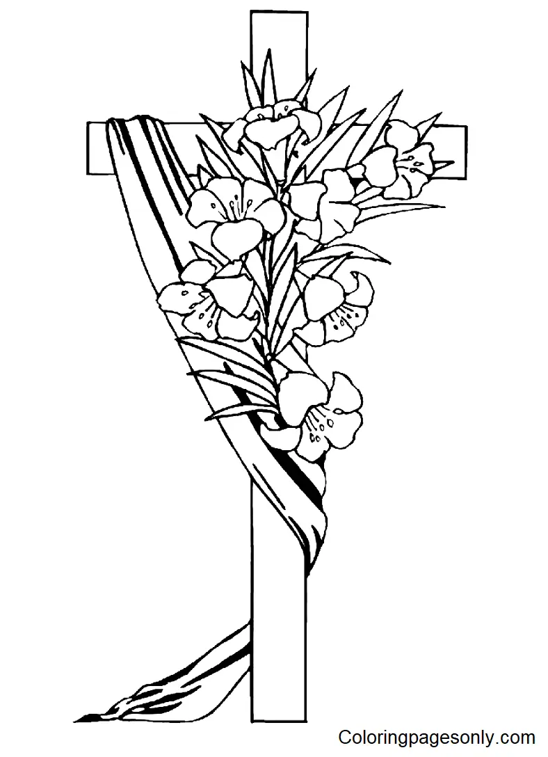 Easter Cross Coloring Pages