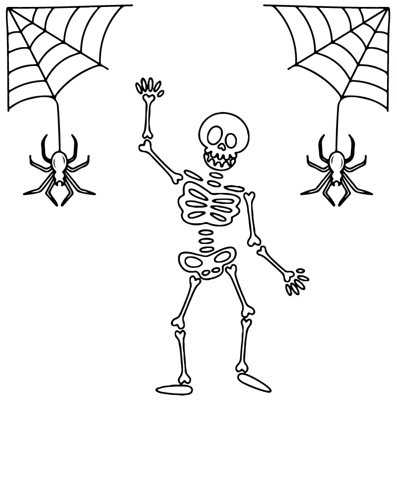 Easy Cute Halloween Coloring Page