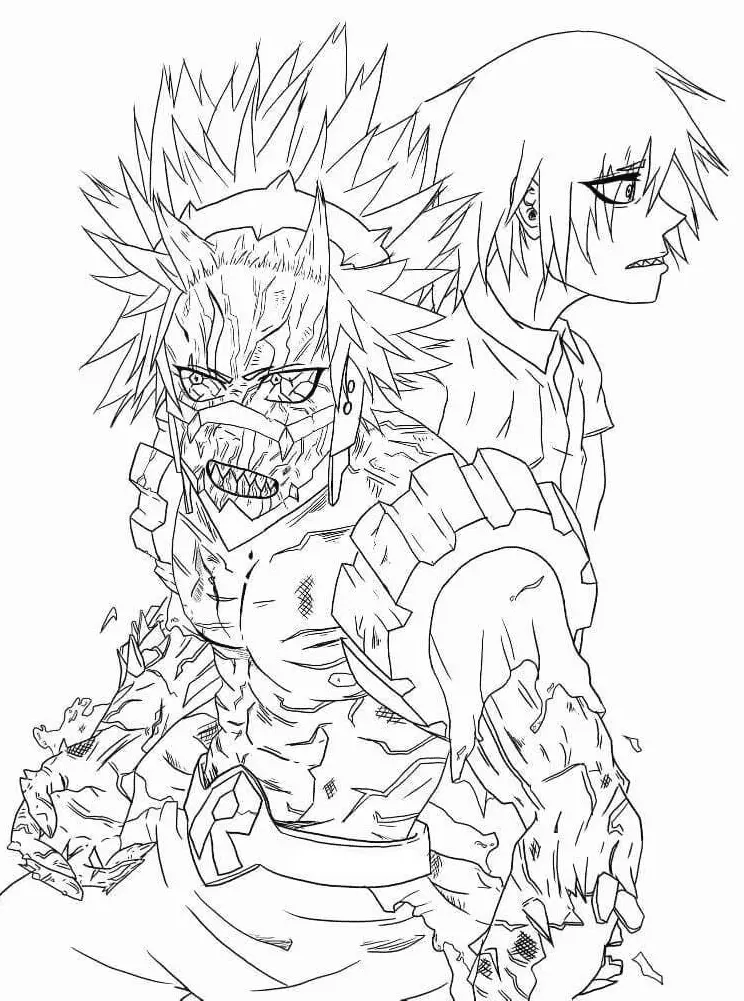 Eijiro Kirishima Para Colorear 14