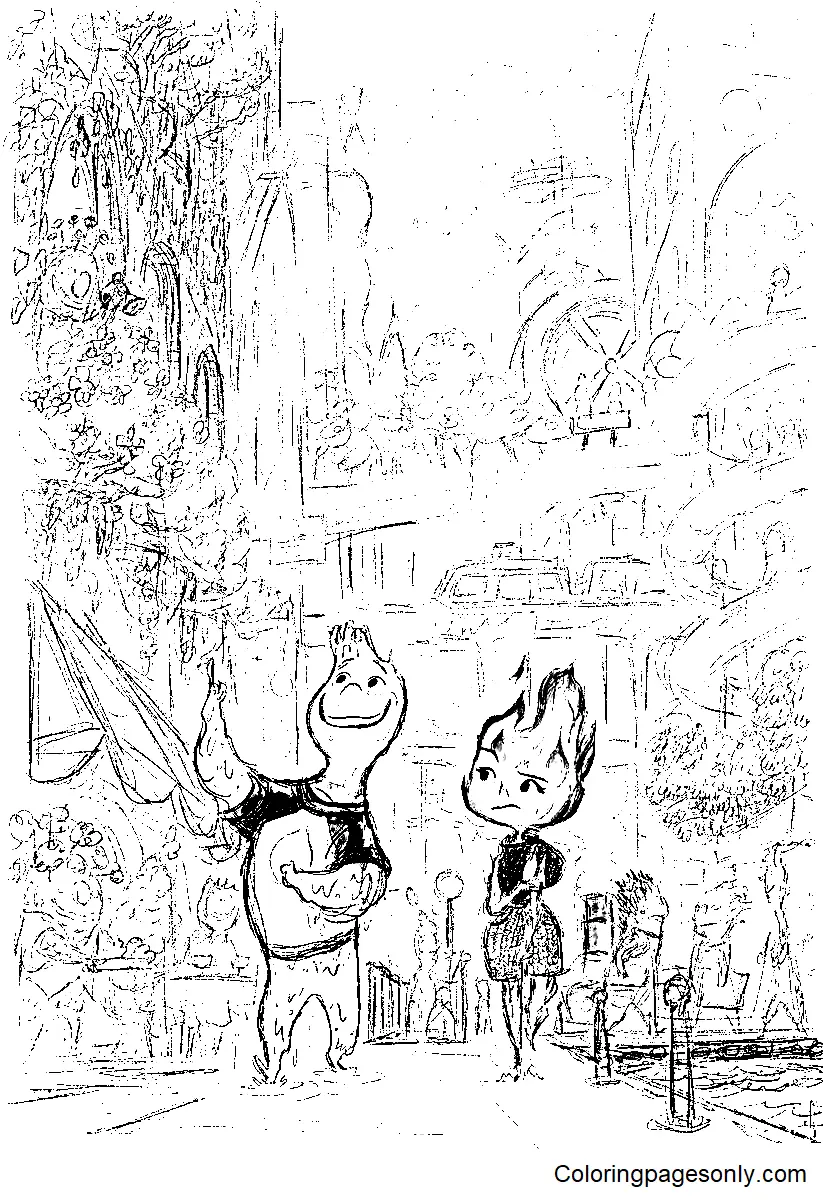 Desenhos de Elemental Para Colorir 9