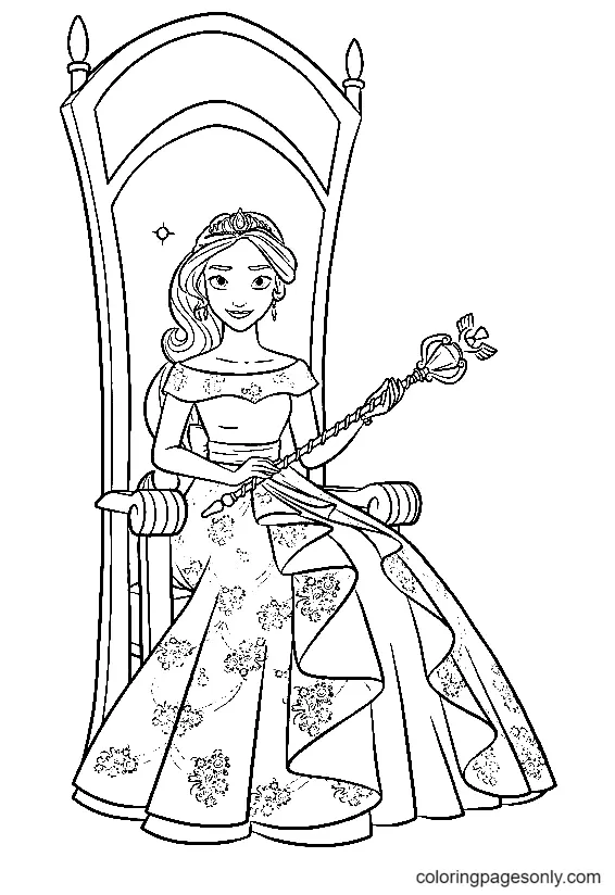 Elena of Avalor Coloring Pages 4