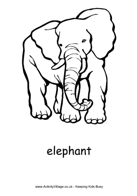 Elephant Coloring Pages 64