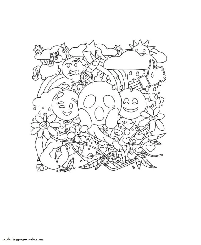Emoji Ausmalbilder 99