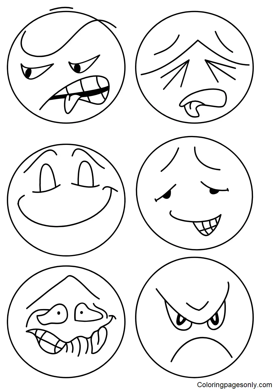 Emotions Coloring Pages 1