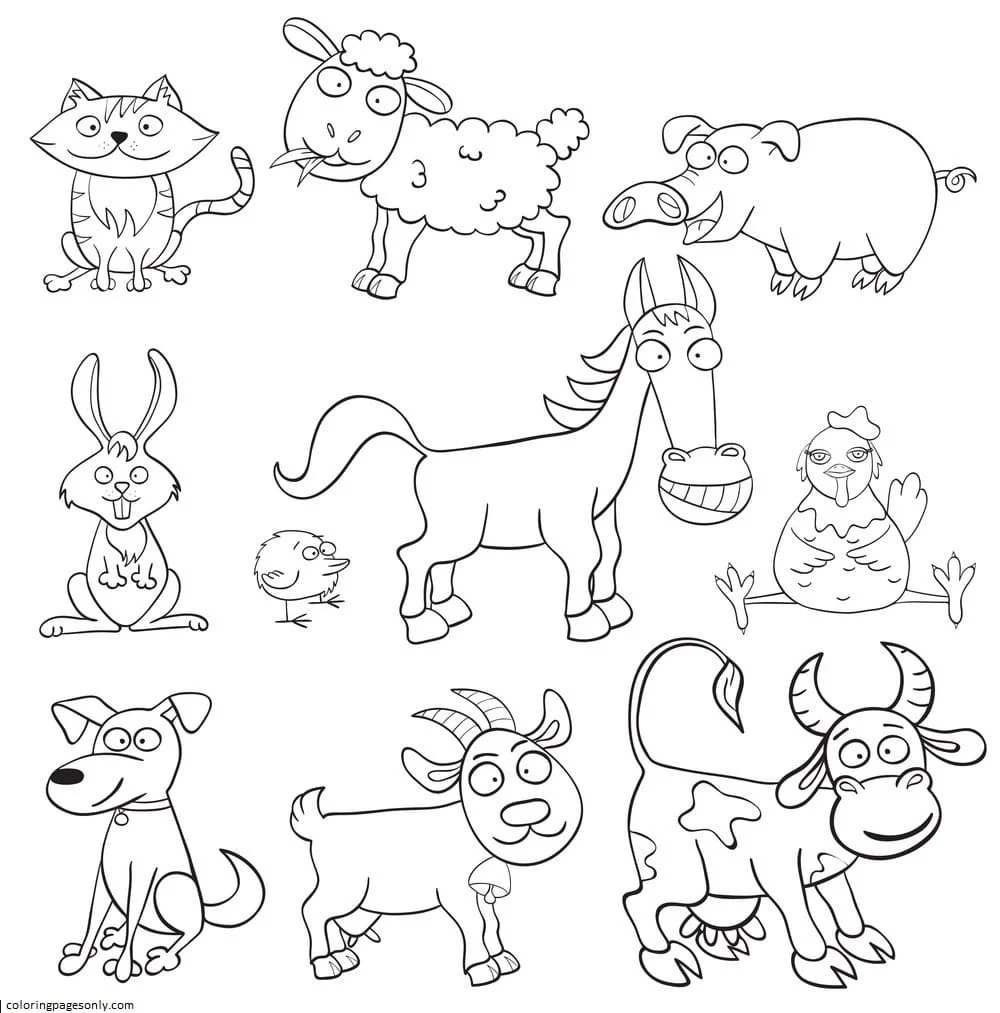 Farm Animal Coloring Pages 37
