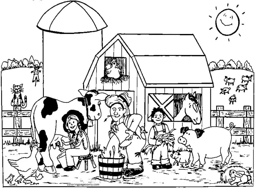 Farm Animal Coloring Pages 8