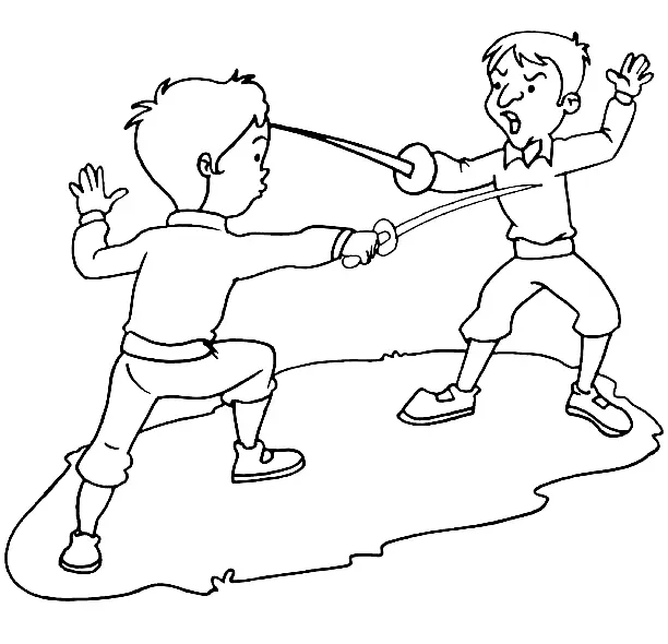 Fencing Coloring Pages
