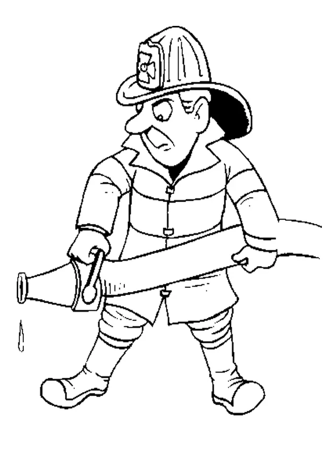 Bombero Para Colorear 86