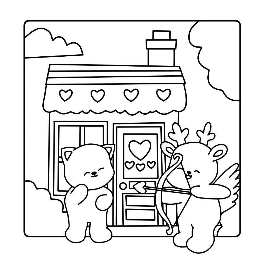 Fluffy Cozy Friends Colorir 21