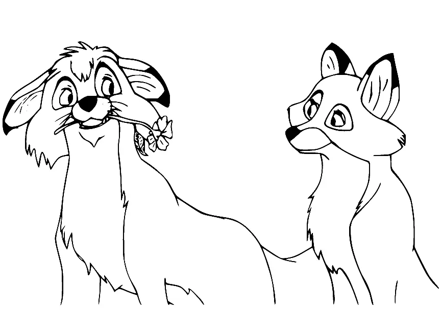Fox and the Hound Coloring Pages 1