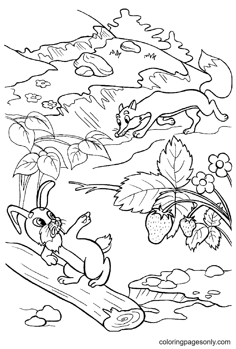 Fox Coloring Pages 47