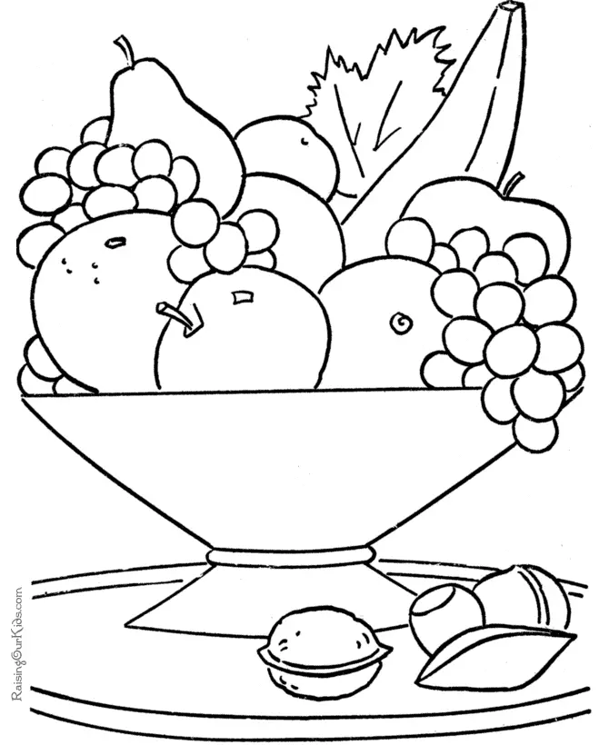 Frucht Ausmalbilder 1